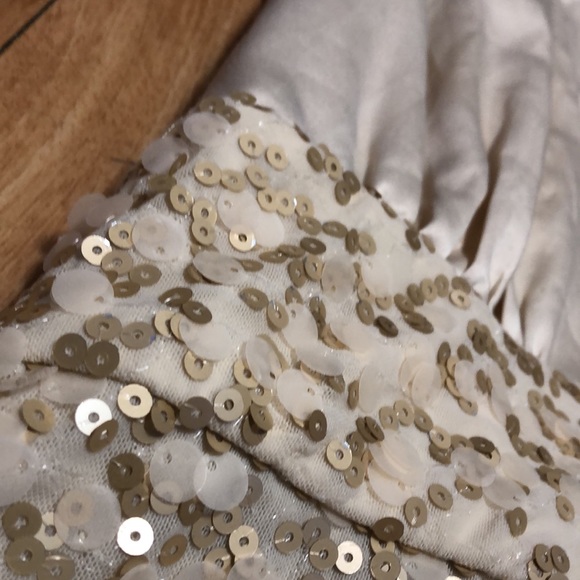 Vintage Bebe Belted Satin and Sequin Dress - Picture 6 of 10